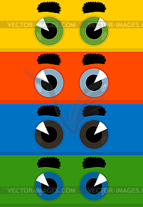 Eye cartoon - color vector clipart
