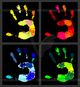 Print of hands - vector clip art