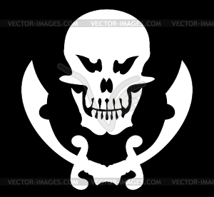 Skull and sabres - vector image