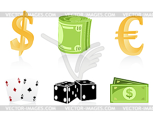 Icons of money - vector clipart