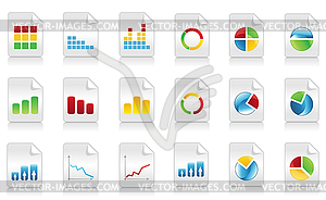 Icons of schedules - vector clipart / vector image