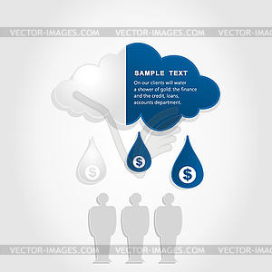 Monetary cloud - vector clip art