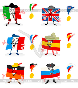 Flags and medals - vector image