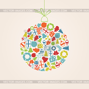 New Year sphere - vector clip art