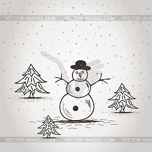 Snowman - vector clip art
