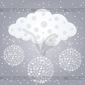 Winter cloud - vector clipart