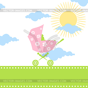 Carriage for children - vector image