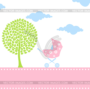 Carriage for children - vector clipart