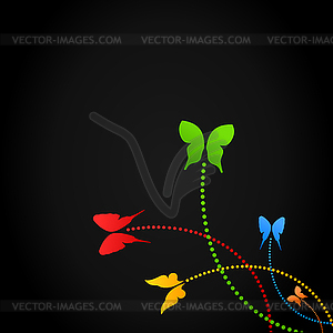 Background of butterflies - vector clip art