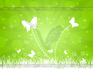 Background of butterflies - vector clipart