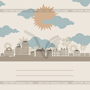 City frame - vector clip art