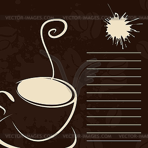 Coffee menu - color vector clipart