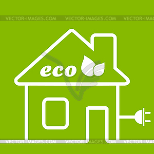 Ecology house - vector clipart