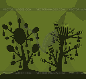 Food tree - color vector clipart