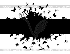Frame of insects - vector image