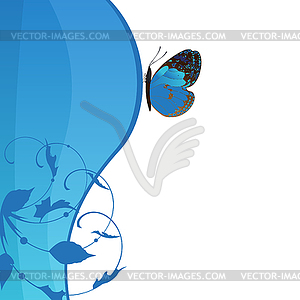 Frame butterfly - vector clipart