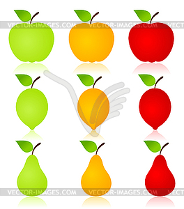 Fruit icons - vector image