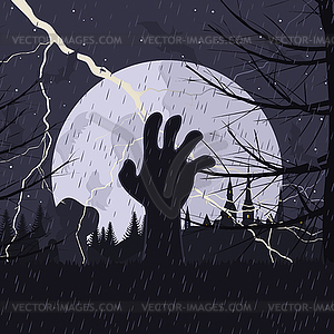 Hand of earth - vector image