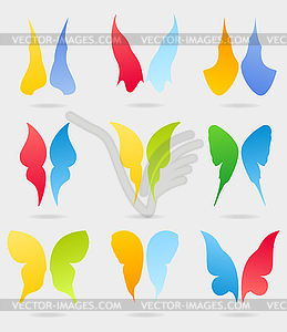 Icons of butterflies - vector image