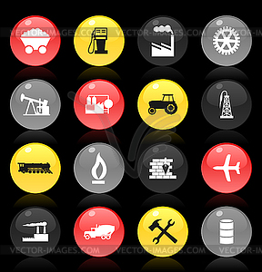 Industrial buttons - vector clipart