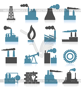 Industrial icons - vector clipart / vector image