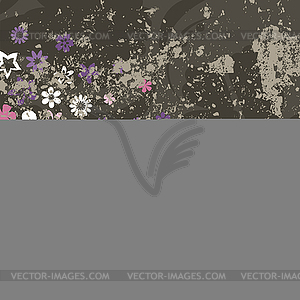 Retro flower - vector clipart / vector image