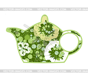 Teapot - royalty-free vector clipart