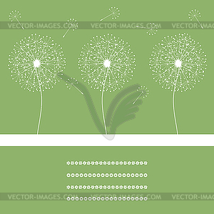 Three flowers - vector clipart