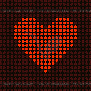 Computer heart - vector clipart / vector image