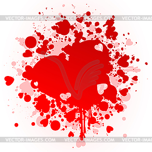 Heart stain - vector clipart