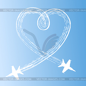 Heart in sky - vector clipart