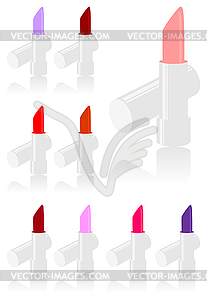 Lipstick icons - vector image