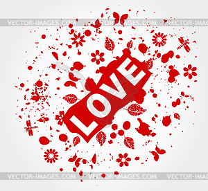 Love abstraction - vector image