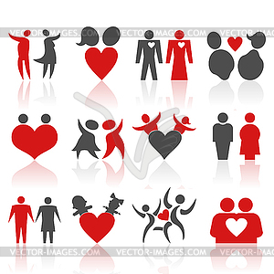 Love icon - vector clipart / vector image