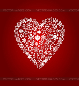 Winter heart - vector image