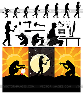 Evolution of person - vector clipart / vector image