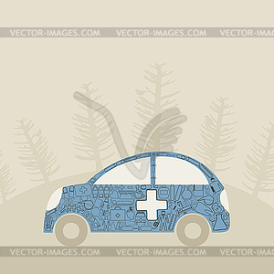 Medical car - vector image