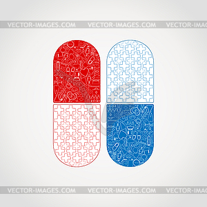 Medicine tablet - vector clipart