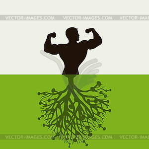 Sportsman tree - vector clipart