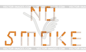 No smoke - vector clipart