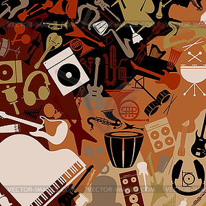 Musical background - vector image