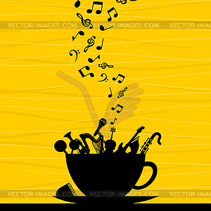 Musical cup - vector image