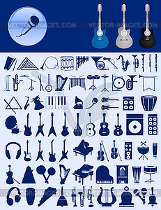 Musical icons - vector clipart