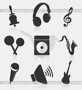 Musical icons - vector clipart / vector image