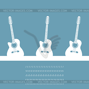 Three guitars - vector clipart