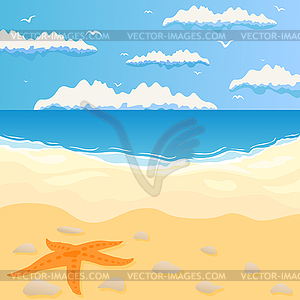 Пляж - клипарт в векторном виде