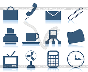 Office icons - vector clipart