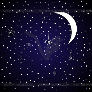 Star sky - vector clipart