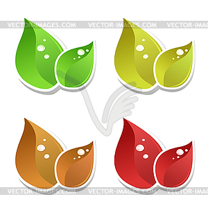 Leaf icon - color vector clipart