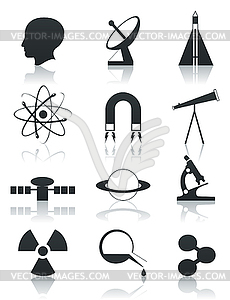 Science iconы - vector image